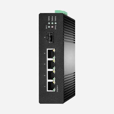 12-57V DC 4 Port Industrial 100 Mbps Ethernet Switch 10 100 Mbps RJ45, 2K MAC