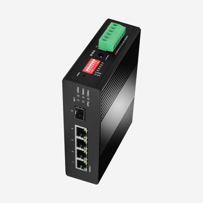 12-57V DC 4 Port Industrial 100 Mbps Ethernet Switch 10 100 Mbps RJ45, 2K MAC