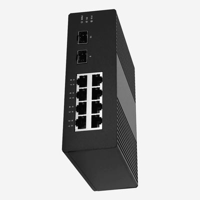 Din Rail Industrial Gigabit PoE Switch 2 SFP Aluminum Alloy Shell SR-SHG2210FPI