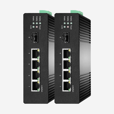 IP30 Industrial 100 Mbps Ethernet Switch With 1 SFP 4 RJ45 Ports