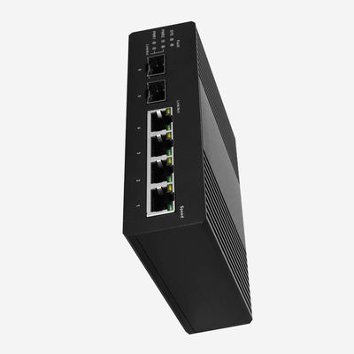 DIN Rail Mount Industrial L2+ Switch With 4 Gigabit RJ45 Ports And 2G SFP