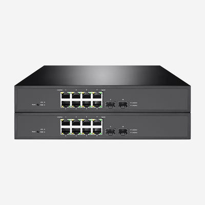 20G 8 Port Smart Poe Switch With 2 SFP Ports Layer 2 Managed Switch QoS