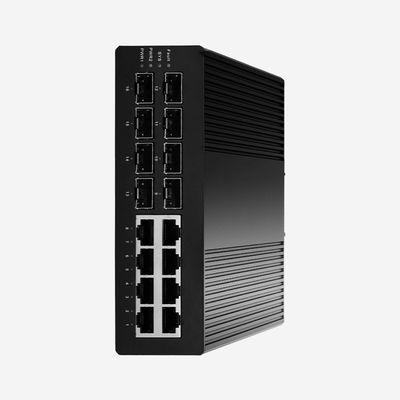 ERPS Ring Less Than 20ms, Industrial 8GE SFP 8 RJ45 PoE Layer 2+ Managed Gigabit Switch Stackable With VLAN