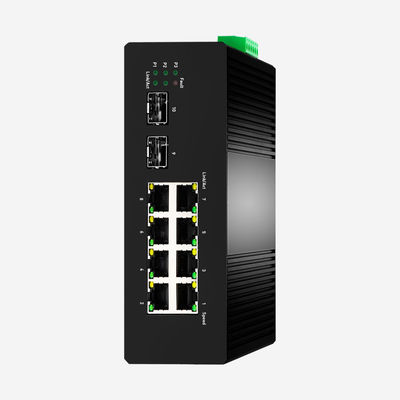 Full Gigabit Industrial Managed Switch Wireless / Wired With 8 RJ45 Ports And 2 SFP