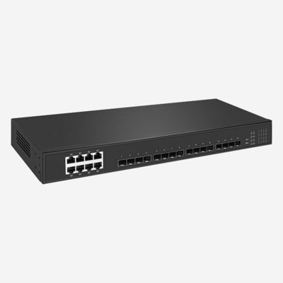 Full Gigabit 8 RJ45 And 16 SFP Dumb Network Switch Rack Mounted With No Poe Support