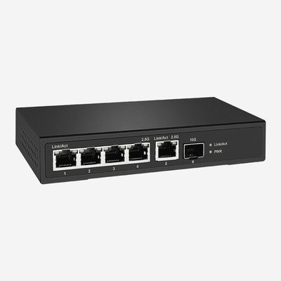 4 PoE RJ45 And 1 RJ45 2.5Gbps Layer 2 Managed Switch 2.5 Gigabit Switch With 1 10gb SFP+