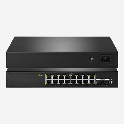 16 PoE+ RJ45 Ports, 2.5 Gigabit Unmanaged PoE Switch With High Speed 12K Jumbo Frame Transfer