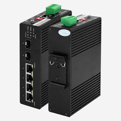 Compact And Industrial Layer 2+ PoE Switch With 12Gbps Switching Capacity 136mm*108mm*39mm Size