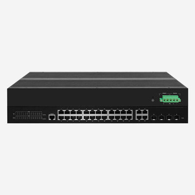 24 RJ45 Port Industrial Gigabit Layer 2+ Managed Switch With 440mm*290mm*45mm Size And Wired Connection For Industrial Applications