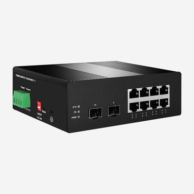 IP30 240W Industrial Gigabit PoE Switch 8GE 2SFP Dual Power Supply SR-SHG2210FP