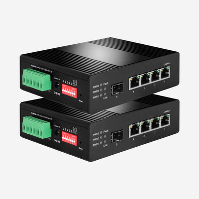 IP30 Industrial 100 Mbps Ethernet Switch With 1 SFP 4 RJ45 Ports