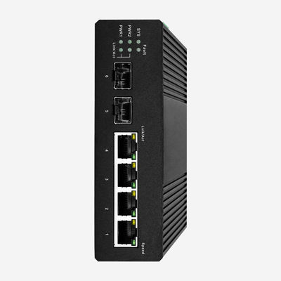 DIN Rail Mount Industrial L2+ Switch With 4 Gigabit RJ45 Ports And 2G SFP