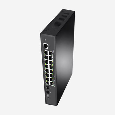 IPV6 Layer 2+ Managed Gigabit Switch 2 SFP Fiber 16 RJ45 Ports IEEE 802.3az