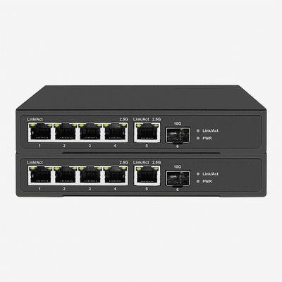 5 RJ45 2.5 Gigabit Switch Managed Layer 2 Switch With 1 10gbps SFP+