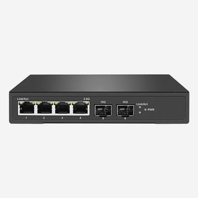 Mini Case 2.5 Gigabit Switch 4 10Gbps SFP+ And 4 2.5Gbps Auto-Sensing RJ45