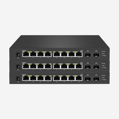 8 Port Unmanaged 2.5 Gigabit Switch With 2 10G SFP+ Slots Versatile Networking Solution