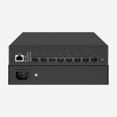 8 SFP + 10GB Ethernet Switch com montura de rack e capacidade de comutação de 160Gbps para desempenho e eficiência
