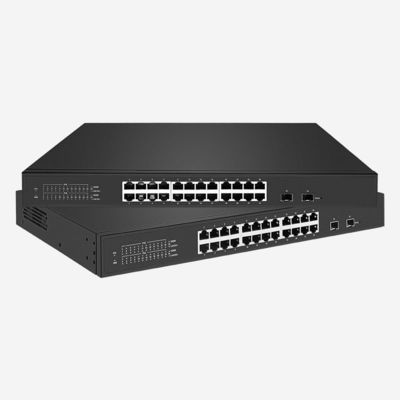 24 Port Gigabit PoE Switch With 30W PoE Power Budget Store And Forward Technology