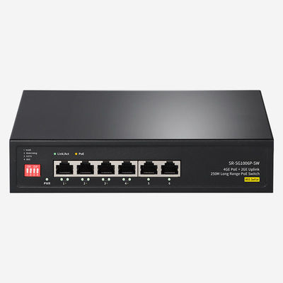 Capacidade de comutação de 12 Gbps Gigabit Unmanaged Ethernet Switch Featuring 6 RJ45 Port Type